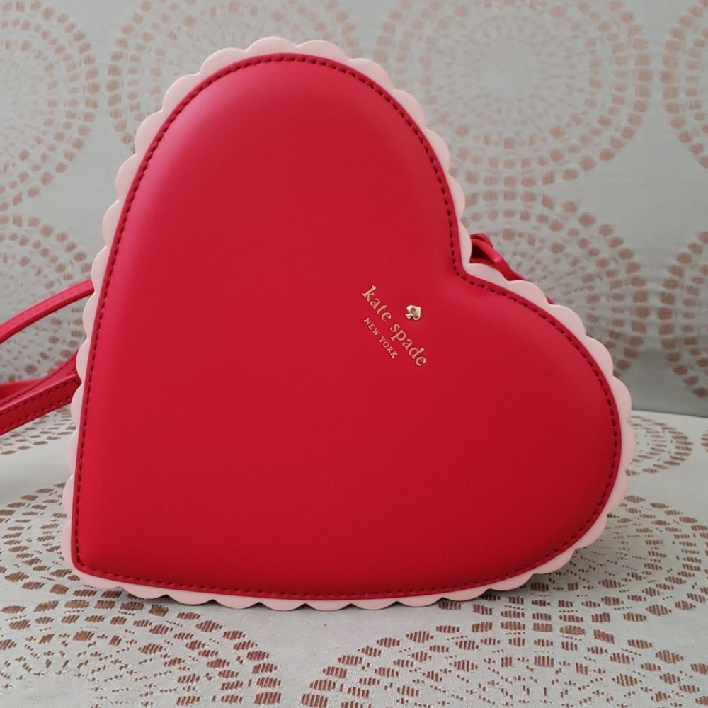 Kate Spade Heart shaped crossbody purse